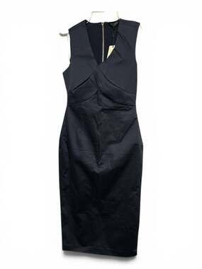 Ted Baker Salyan Wrap Detail Sleeveless Midi Dress in Navy